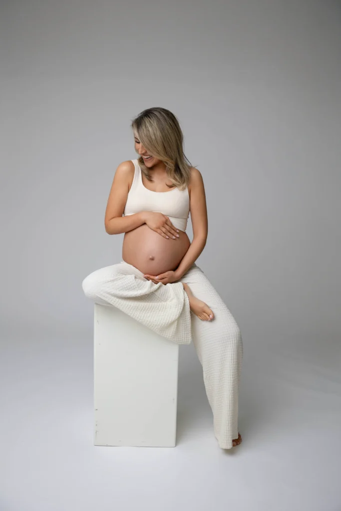 Maternity photoshoot in Burlington studio by Charlene Arianna