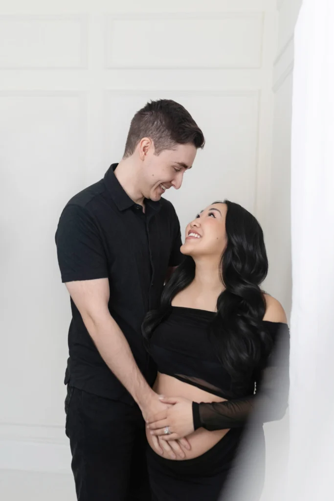 Maternity photoshoot in Burlington studio by Charlene Arianna