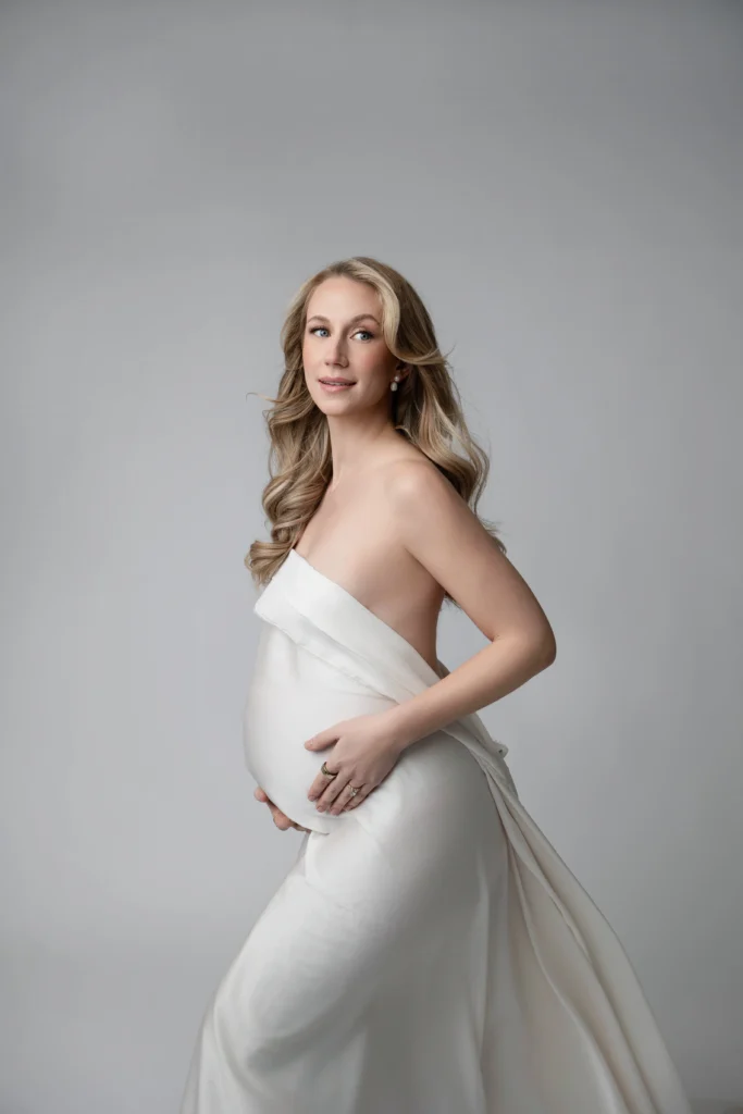 Maternity photoshoot in Burlington studio by Charlene Arianna